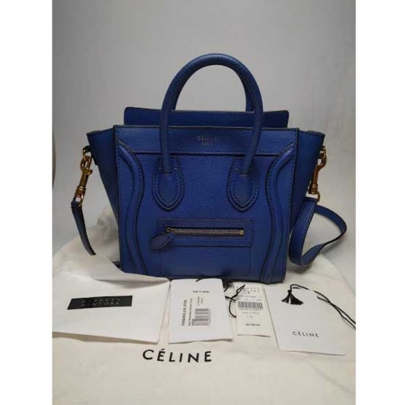 SOLD Celine Blue Nano Crossbody Luggage - Picture 7 of 8
